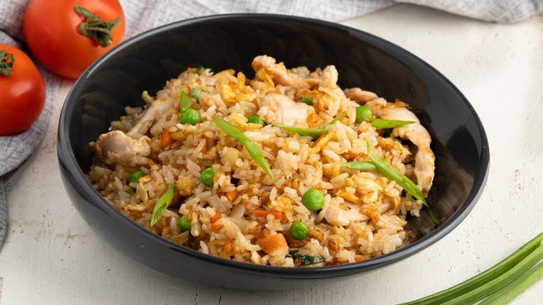 Arroz relleno de pavo o pollo