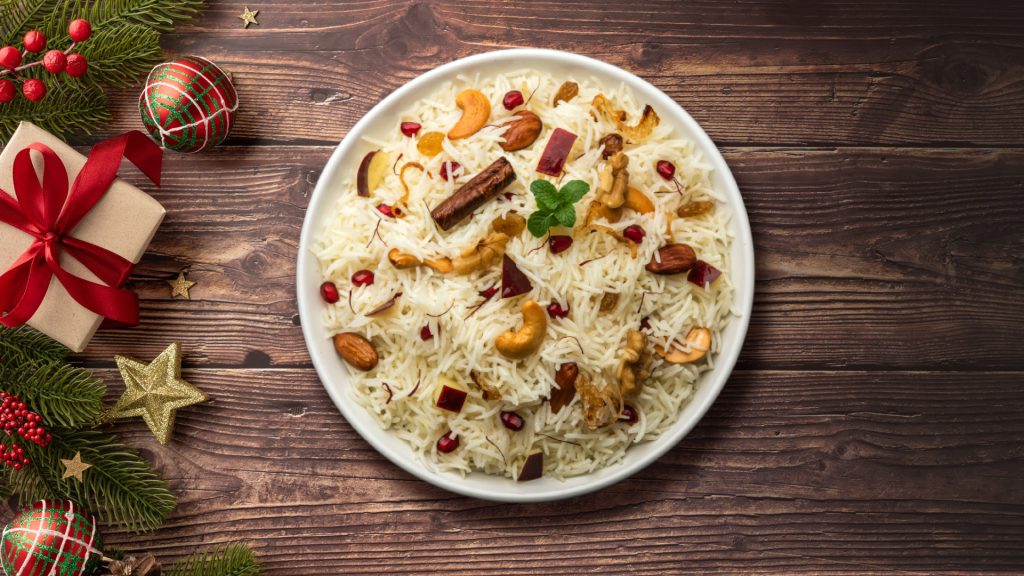 Arroz Navideño con Frutos Secos