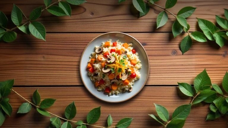 Rico Arroz con vegetales.