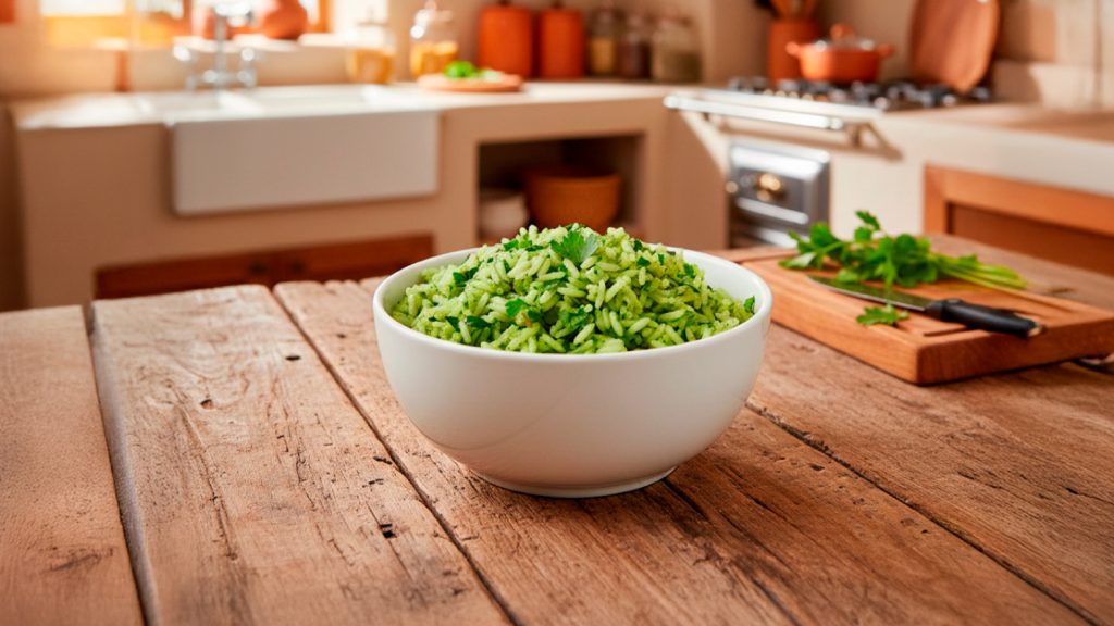 Prueba esta receta fácil  Arroz verde ecuatoriano