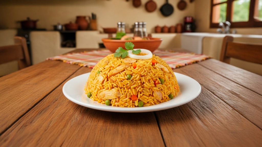 Arroz Relleno Ecuatoriano: el plato dorado que une tradición y sabor casero.